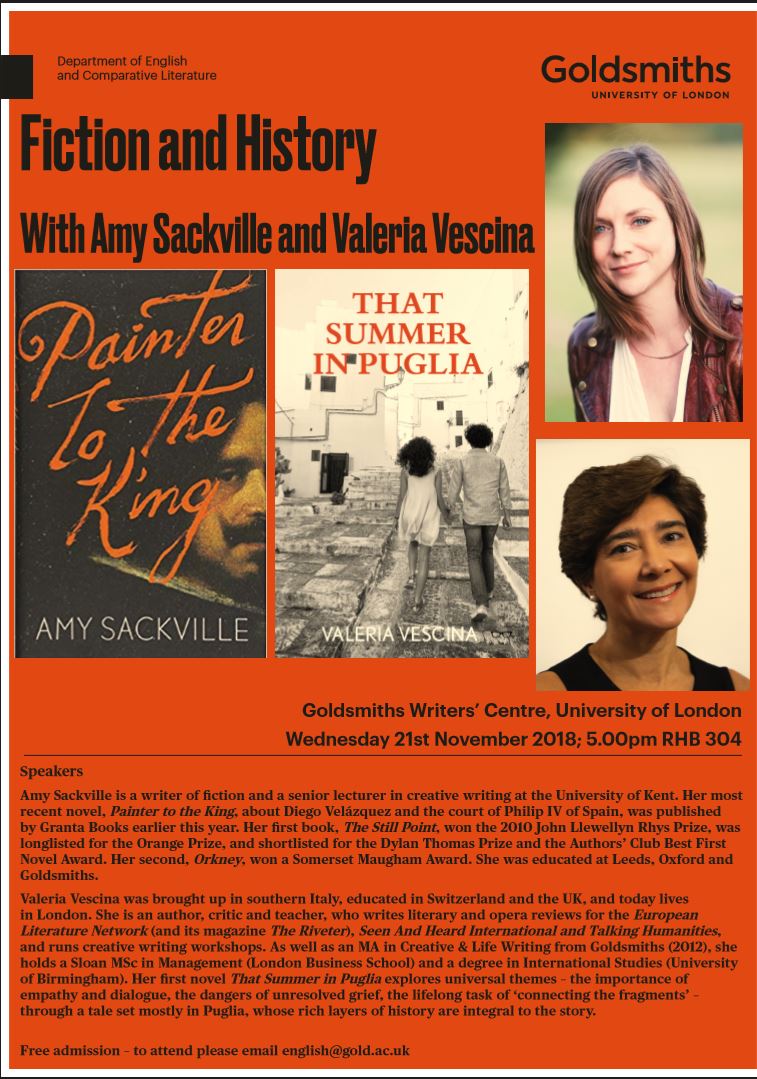 Goldsmiths Writers' Centre flier